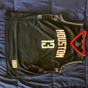 Fanatics Black and Red Houston Kids Jersey